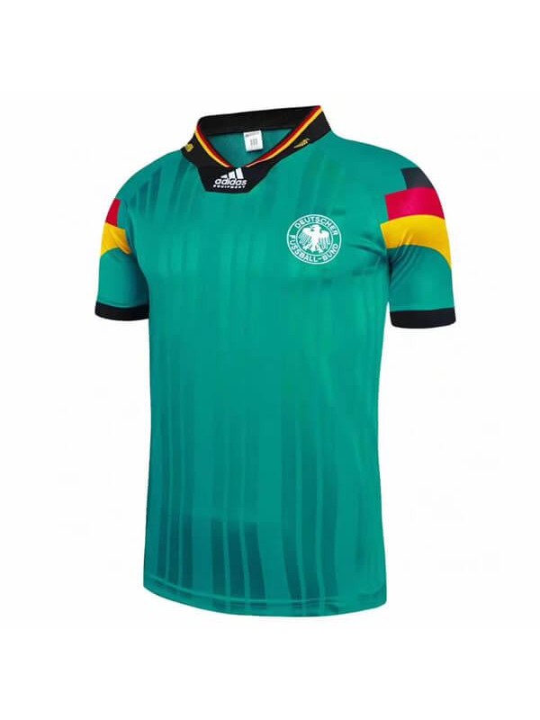 Germany away retro soccer jersey maillot match men's 2ed sportwear football shirt 1992